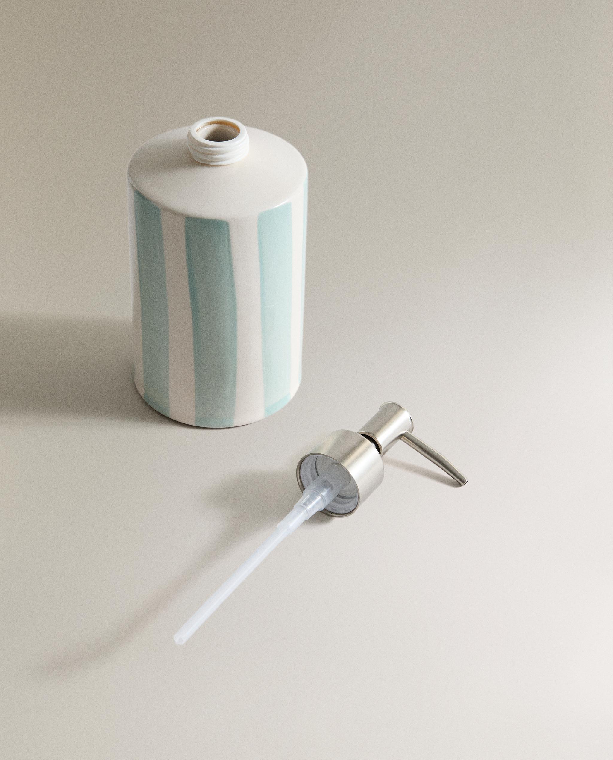 STRIPED CERAMIC SOAP DISPENSER product thumbnail 5