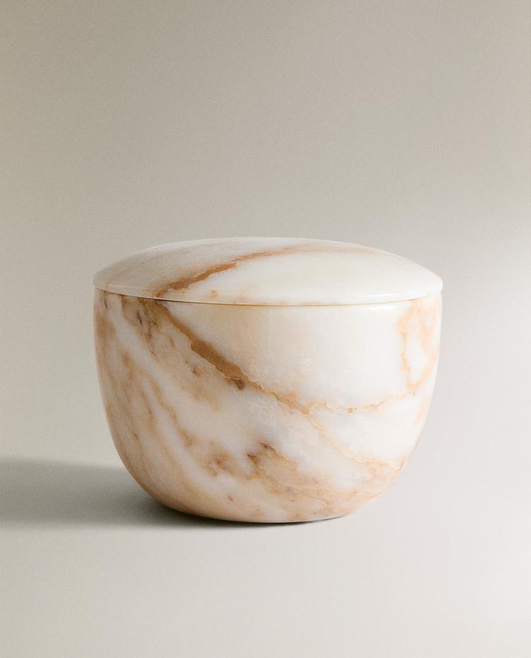 MARBLE BATHROOM STORAGE JAR