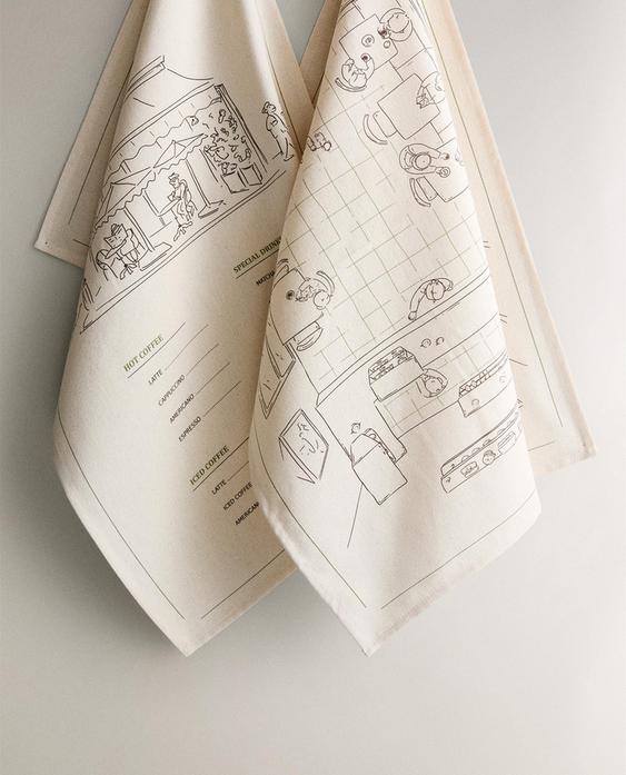 PACK OF COTTON CAFÉ TEA TOWELS (PACK OF 2) PACK OF COTTON CAFÉ TEA TOWELS (PACK OF 2)