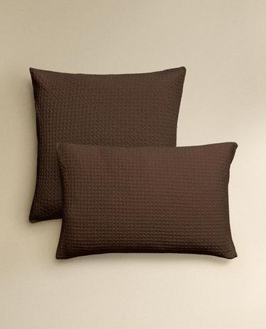 FUNDA DE ALMOHADA TEJIDO TIPO WAFFLE