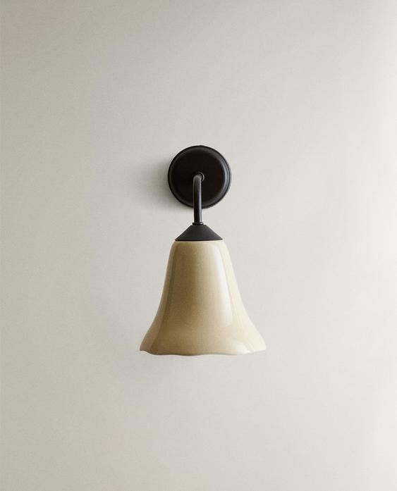 LAMP | METAL WALL LAMP WITH CERAMIC LAMPSHADE