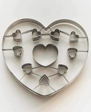 MOLDE REPOSTERÍA ACERO CORAZONES