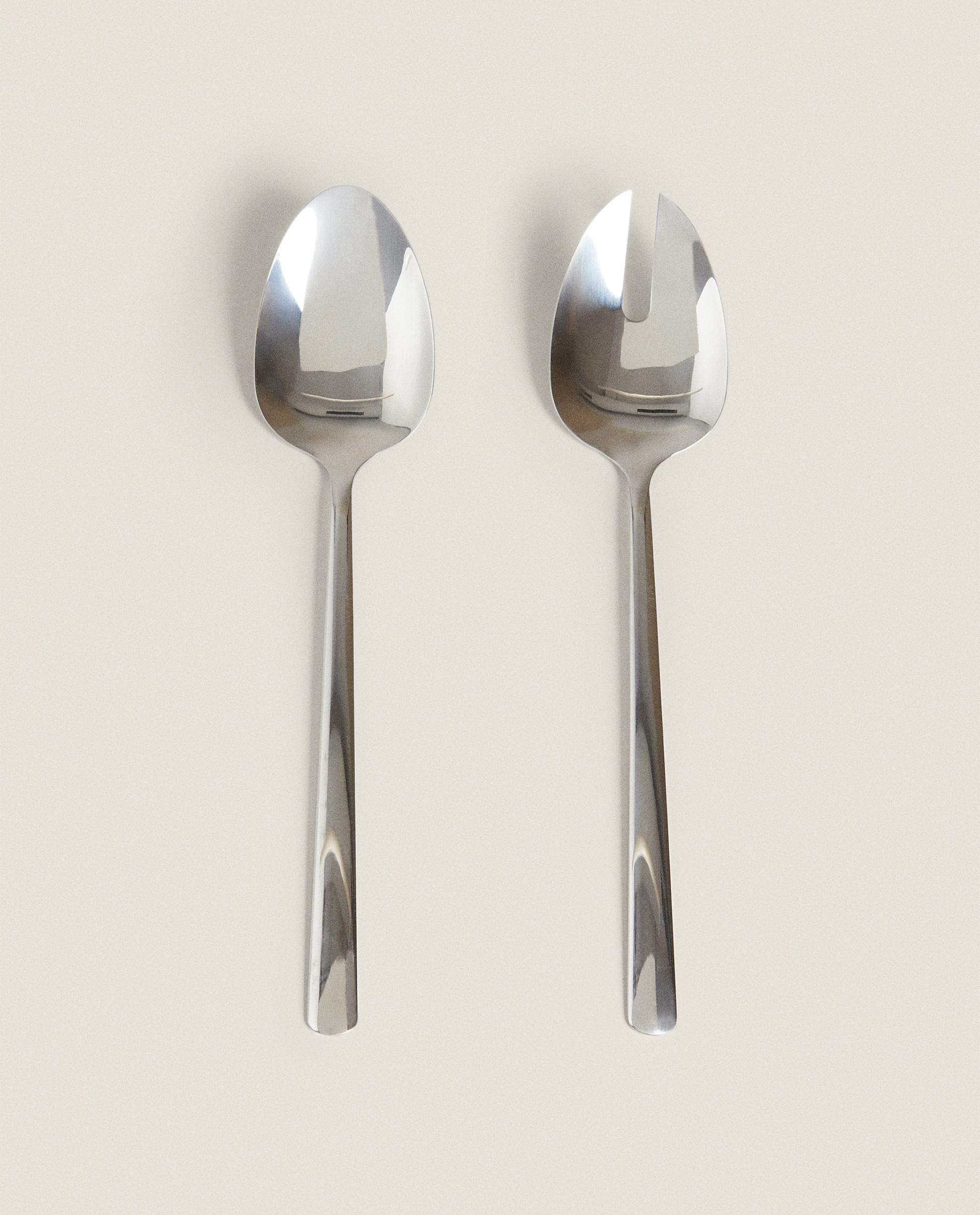 SET OF SHINY STEEL SALAD CUTLERY (SET OF 2) product thumbnail 5
