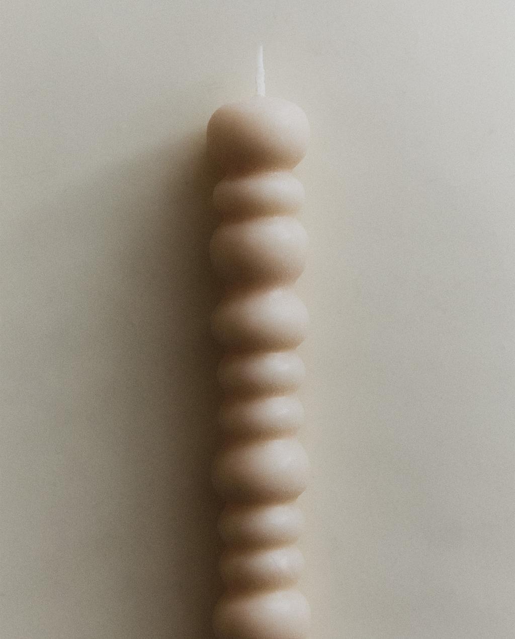 SET OF DECORATIVE WAVY CANDLES (SET OF 2) SET OF DECORATIVE WAVY CANDLES (SET OF 2)