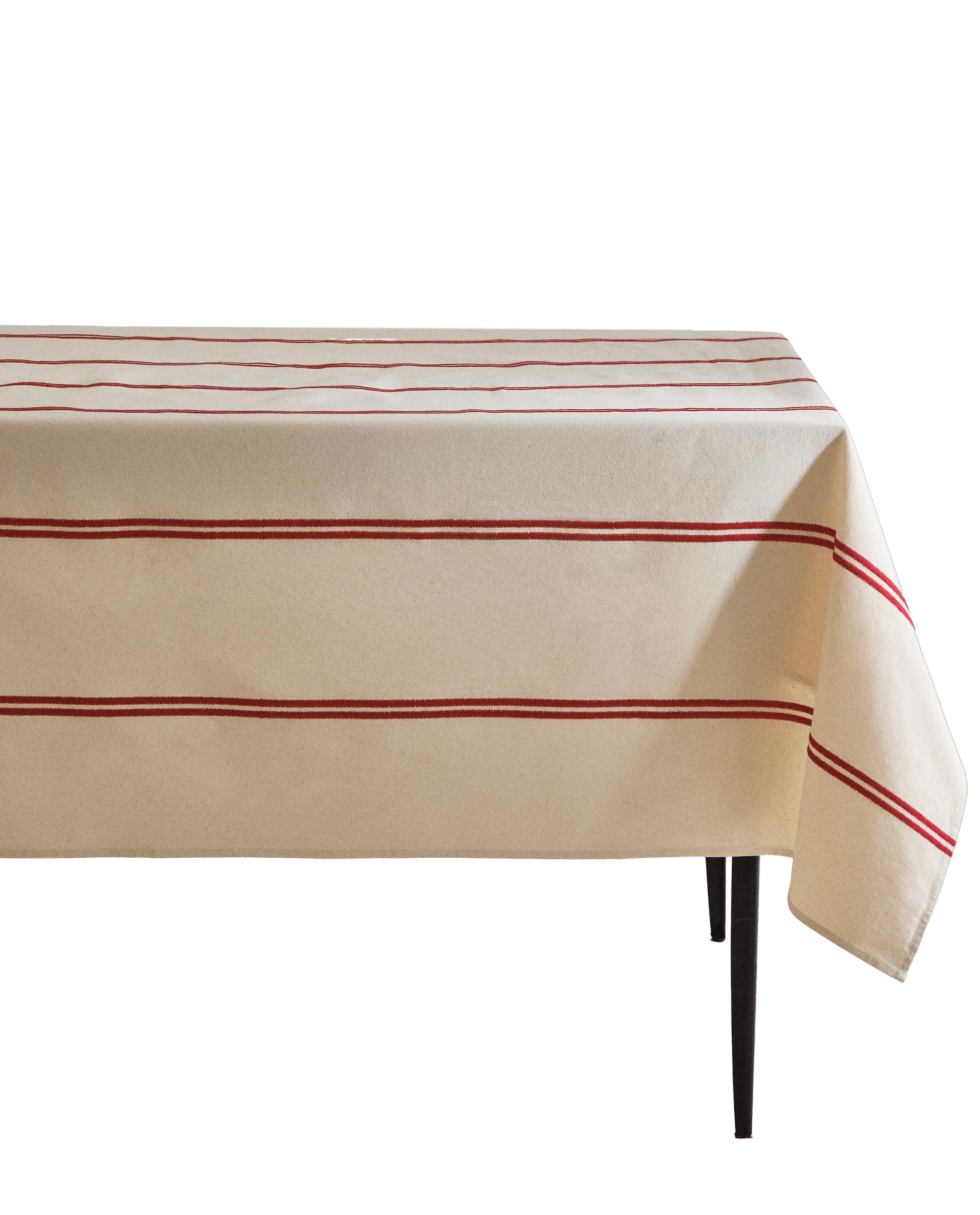 EMBROIDERED DOUBLE STRIPE TABLECLOTH product thumbnail 3