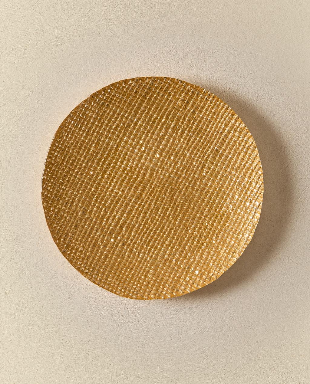GOLDEN IRREGULAR GLASS DESSERT PLATE