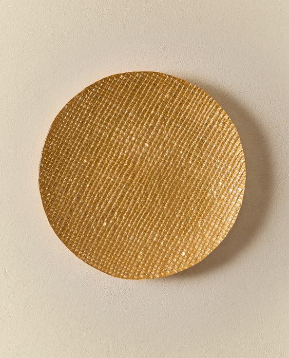 GOLDEN IRREGULAR GLASS DESSERT PLATE