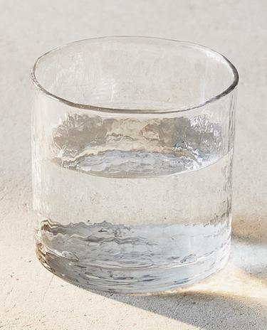 VASO VIDRIO MARTILLADO