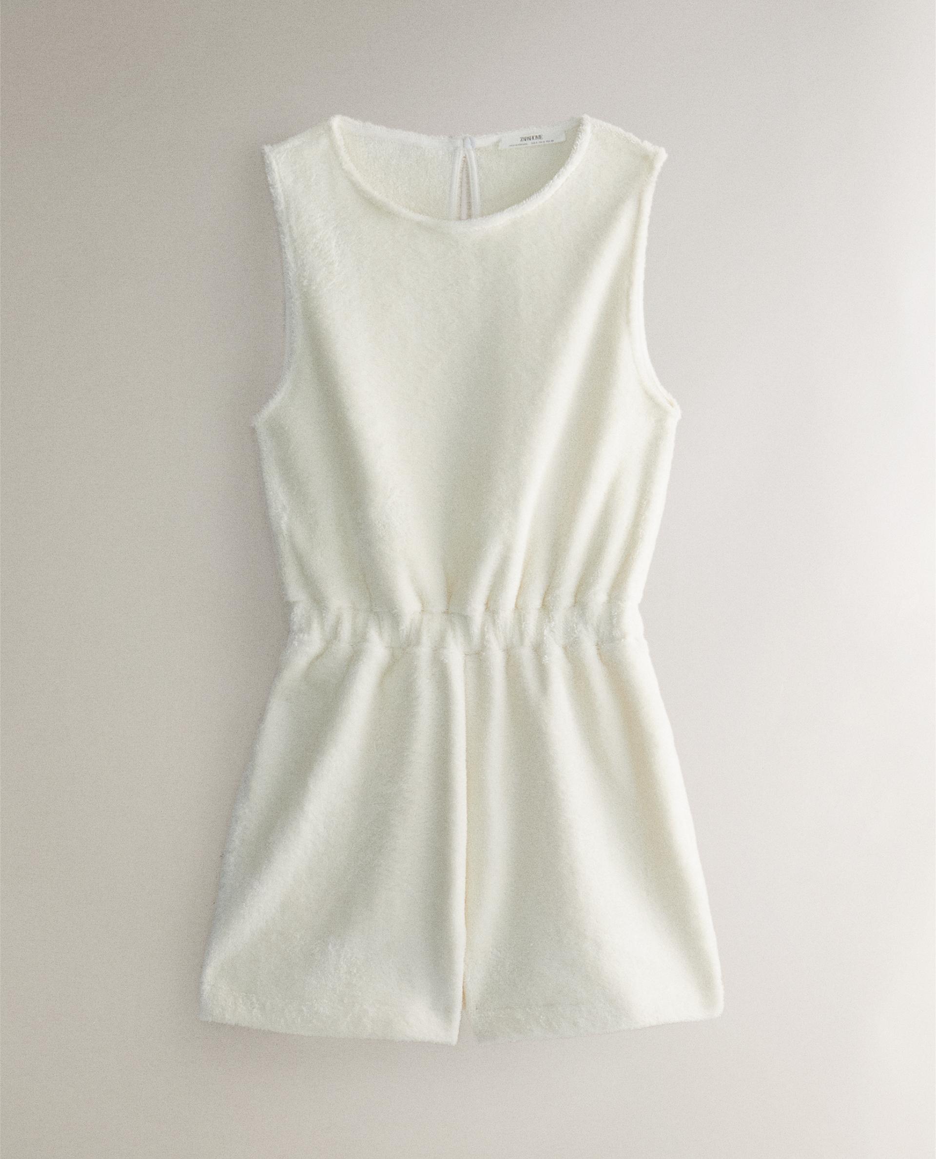 SLEEVELESS COTTON TERRY PLAYSUIT