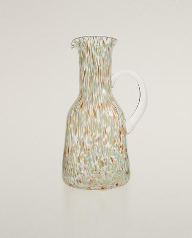 MULTICOLOR GLASS PITCHER