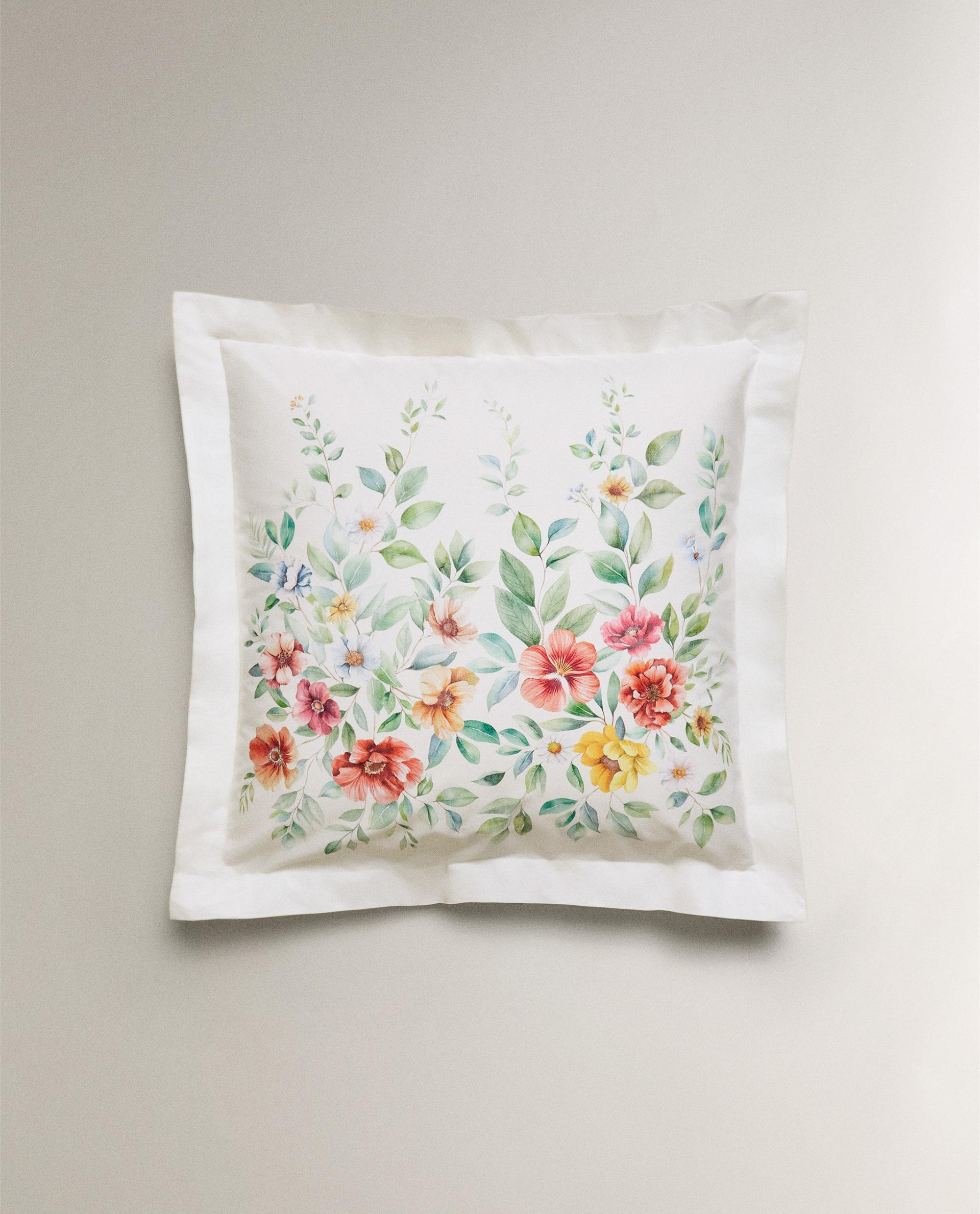 フラワープリント コットン ピローケース | Zara Home 日本/Japan