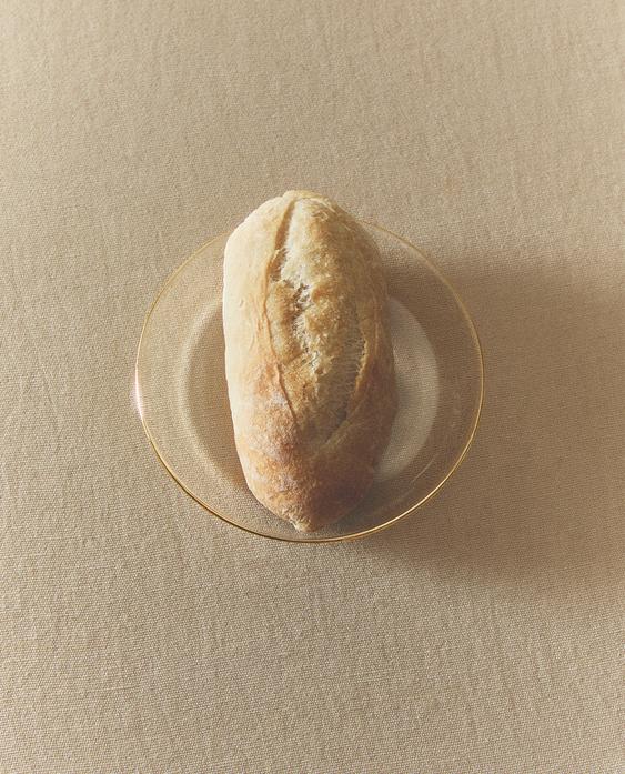 BOROSILICATE GLASS SIDE PLATE WITH RIM