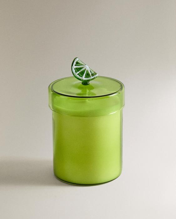 (220 G) LIME & PEPPERMINT SCENTED CANDLE
