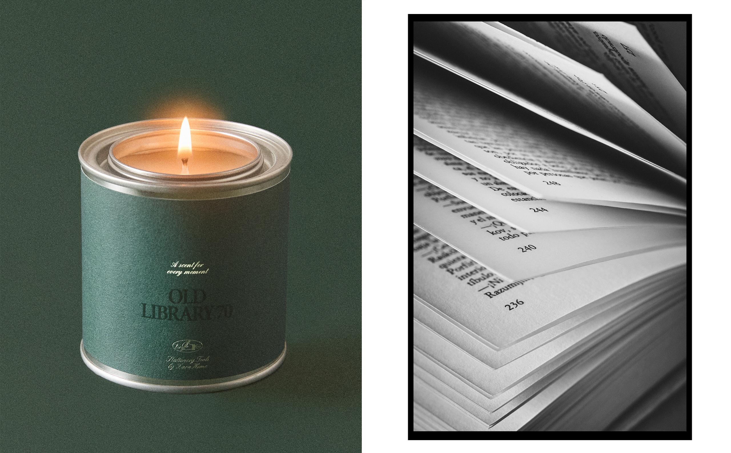 (230 G) OLD LIBRARY 70 SCENTED CANDLE