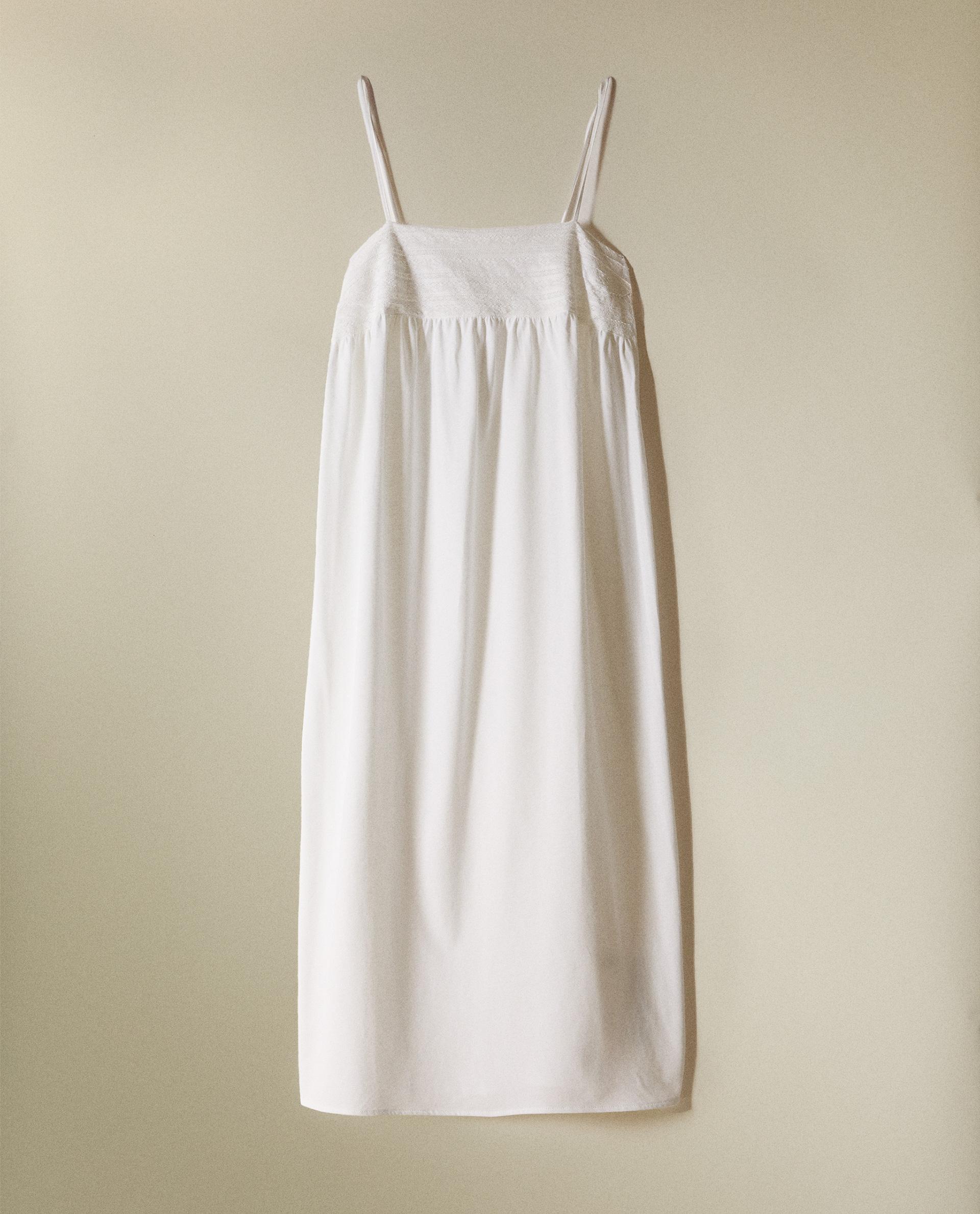 コットンナイトドレス 刺繍入り | Zara Home 日本/Japan コットンナイトドレス 刺繍入り | Zara Home 日本/Japan