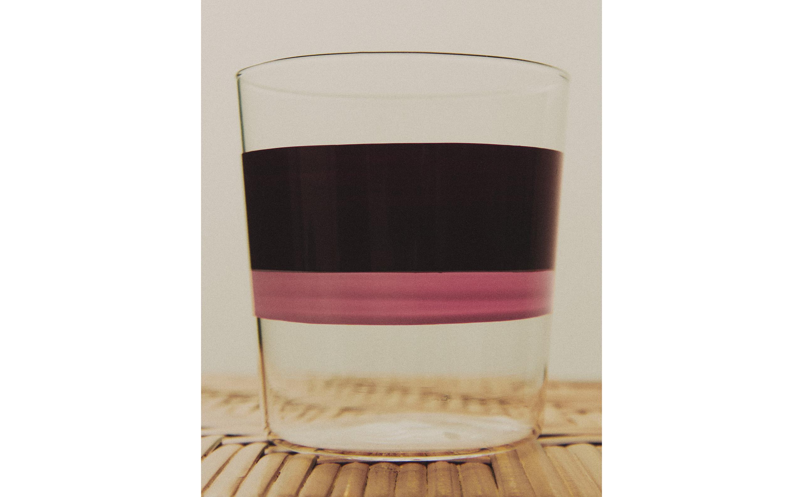 BOROSILICATE TUMBLER WITH STRIPES X COLLAGERIE
