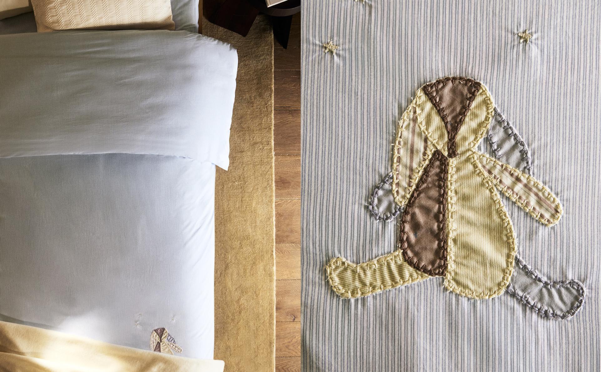 DETSKÁ BAVLNENÁ OBLIEČKA NA PERINU ZAJAC