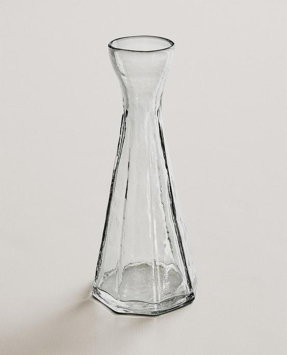 JARRÓN FACETADO VIDRIO ESTRECHO JARRÓN FACETADO VIDRIO ESTRECHO