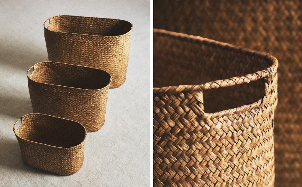 OVAL BASKET WITH HANDLES OVAL BASKET WITH HANDLES