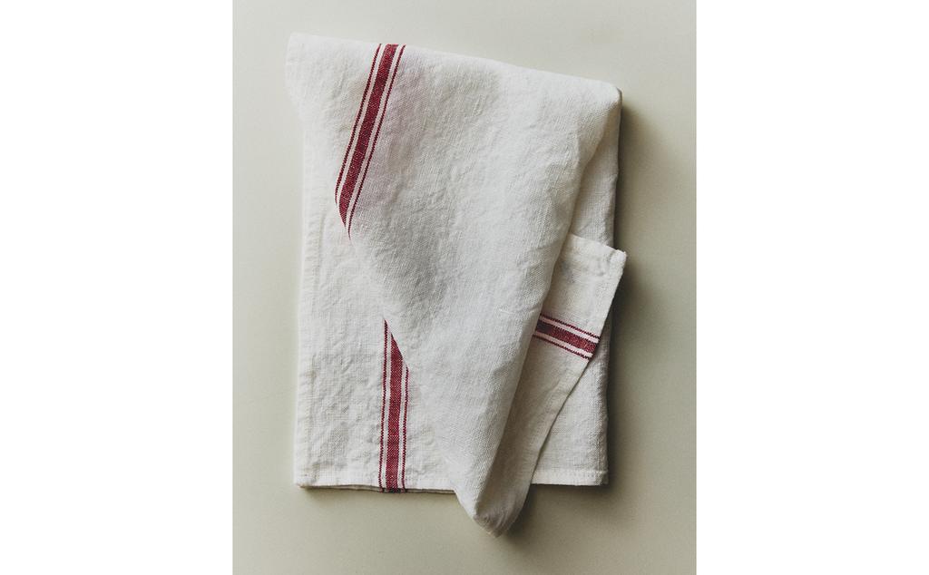 STRIPED LINEN TEA TOWEL STRIPED LINEN TEA TOWEL