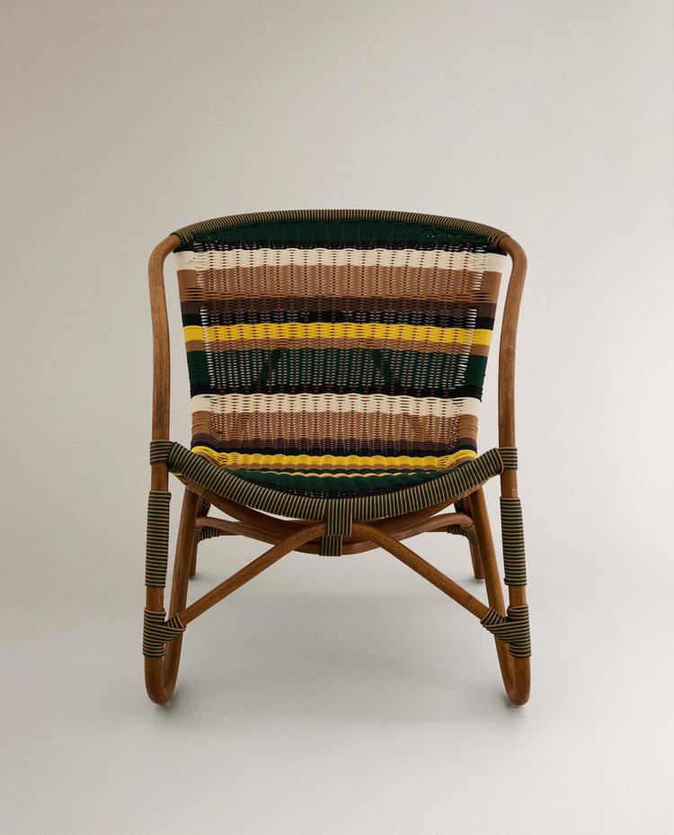 WIELOKOLOROWE PLECIONE KRZESŁO WIELOKOLOROWE PLECIONE KRZESŁO