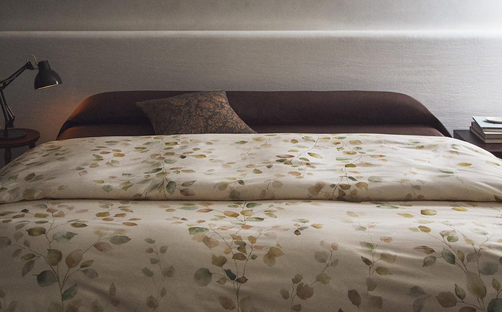 FUNDA NÓRDICA SATÉN ESTAMPADO HOJAS FUNDA NÓRDICA SATÉN ESTAMPADO HOJAS