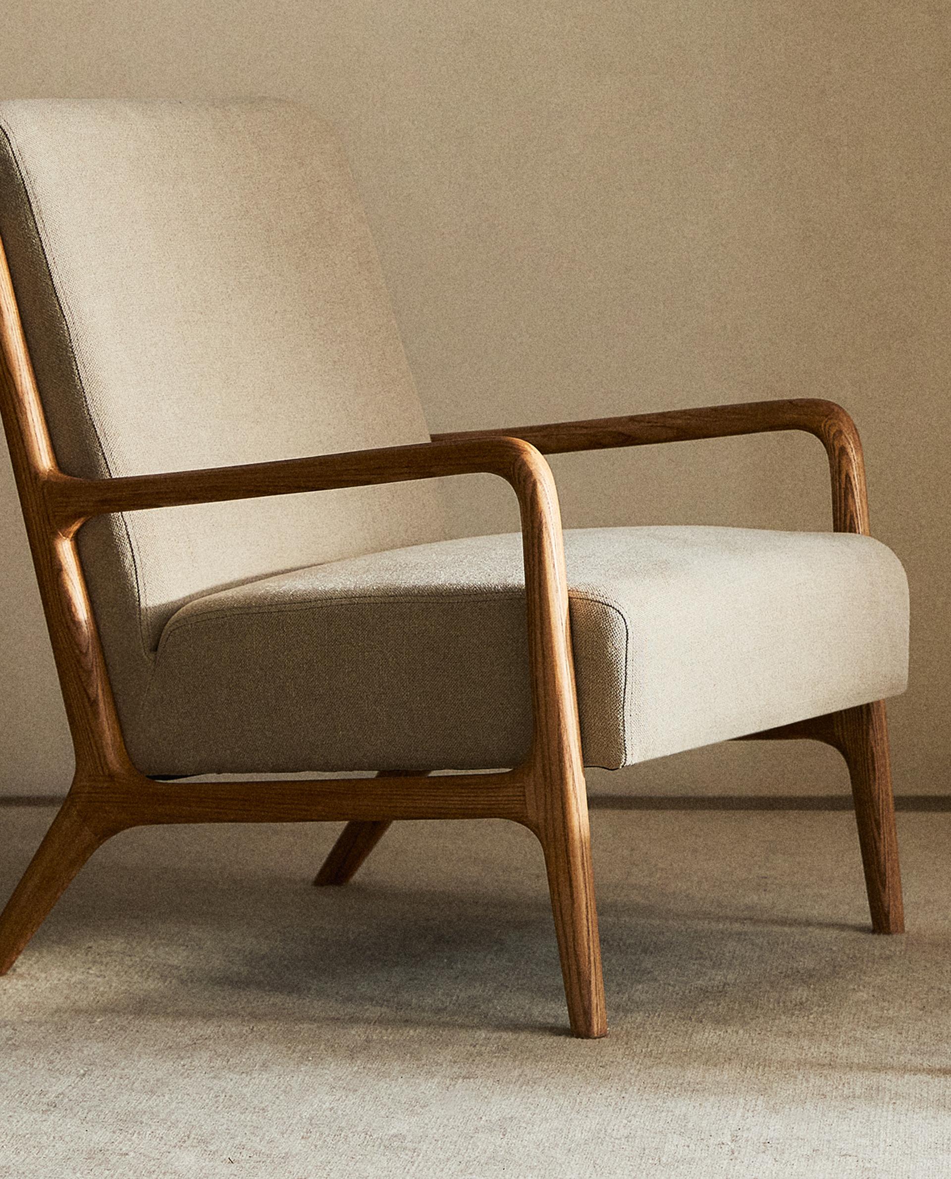 BUTACA MADERA FRESNO LINO | Zara Home España