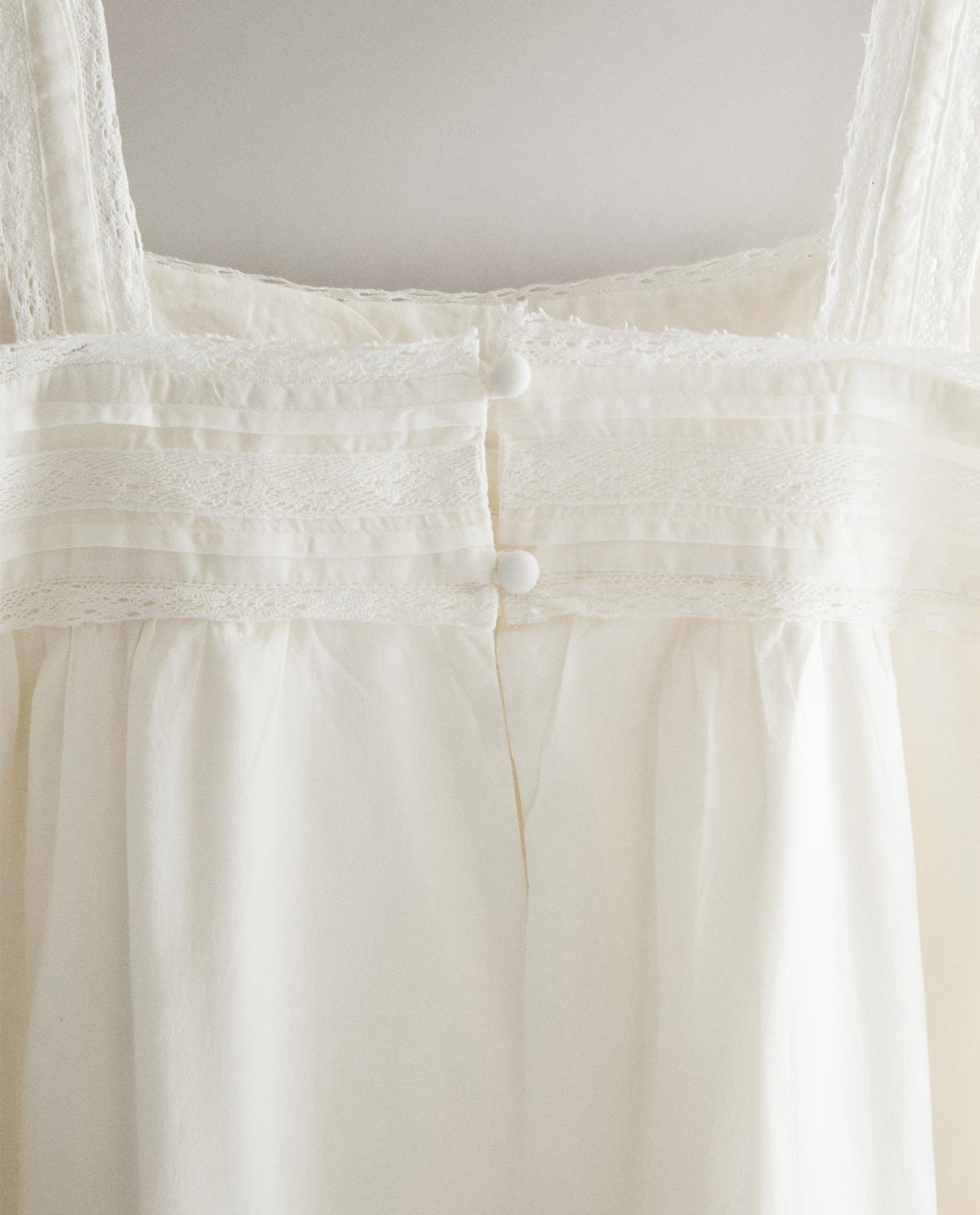 STRAPPY NIGHTDRESS WITH LACE AND PINTUCKS product thumbnail 2