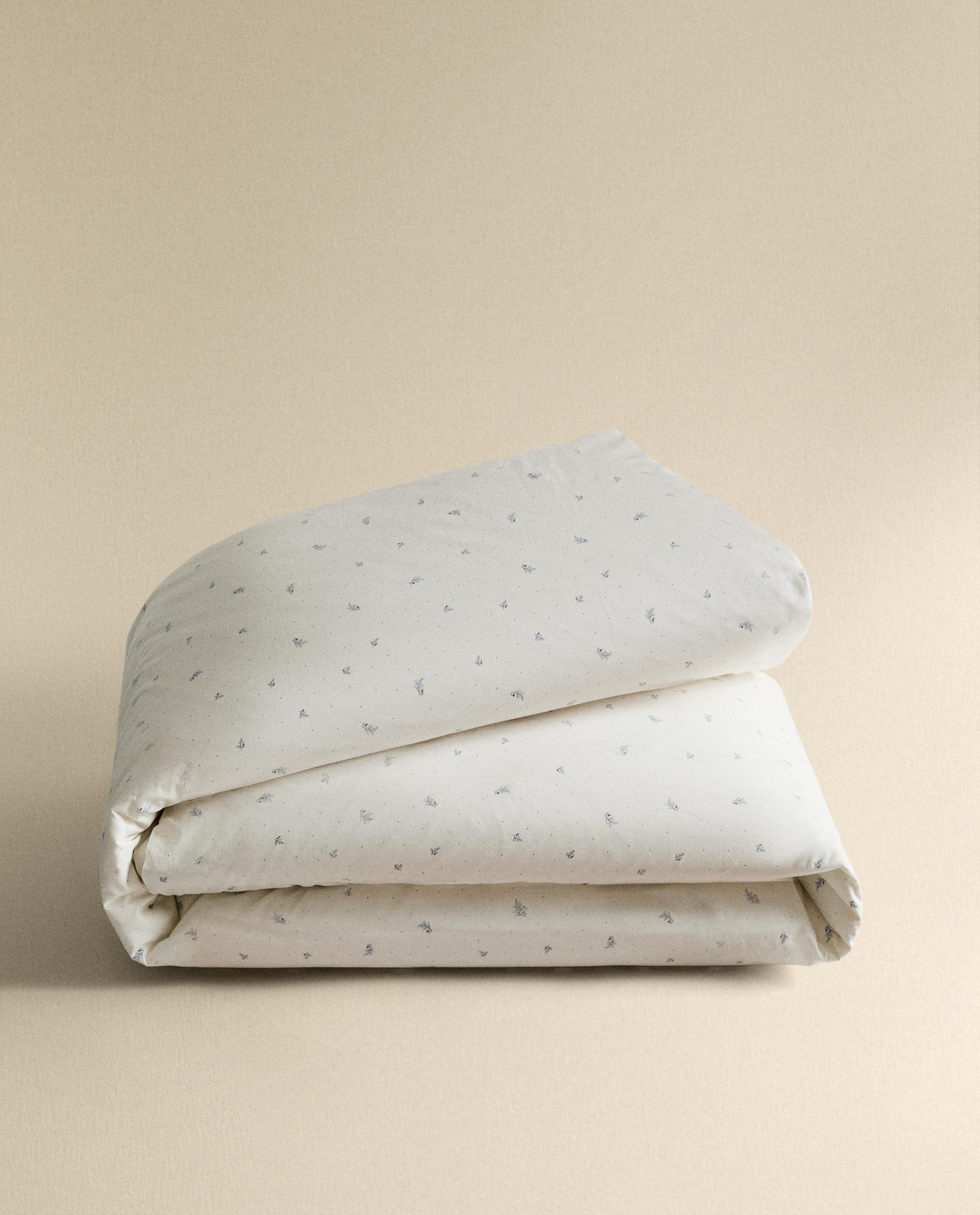 CHILDREN'S LEAF AND POLKA DOT COTTON DUVET COVER product thumbnail 3
