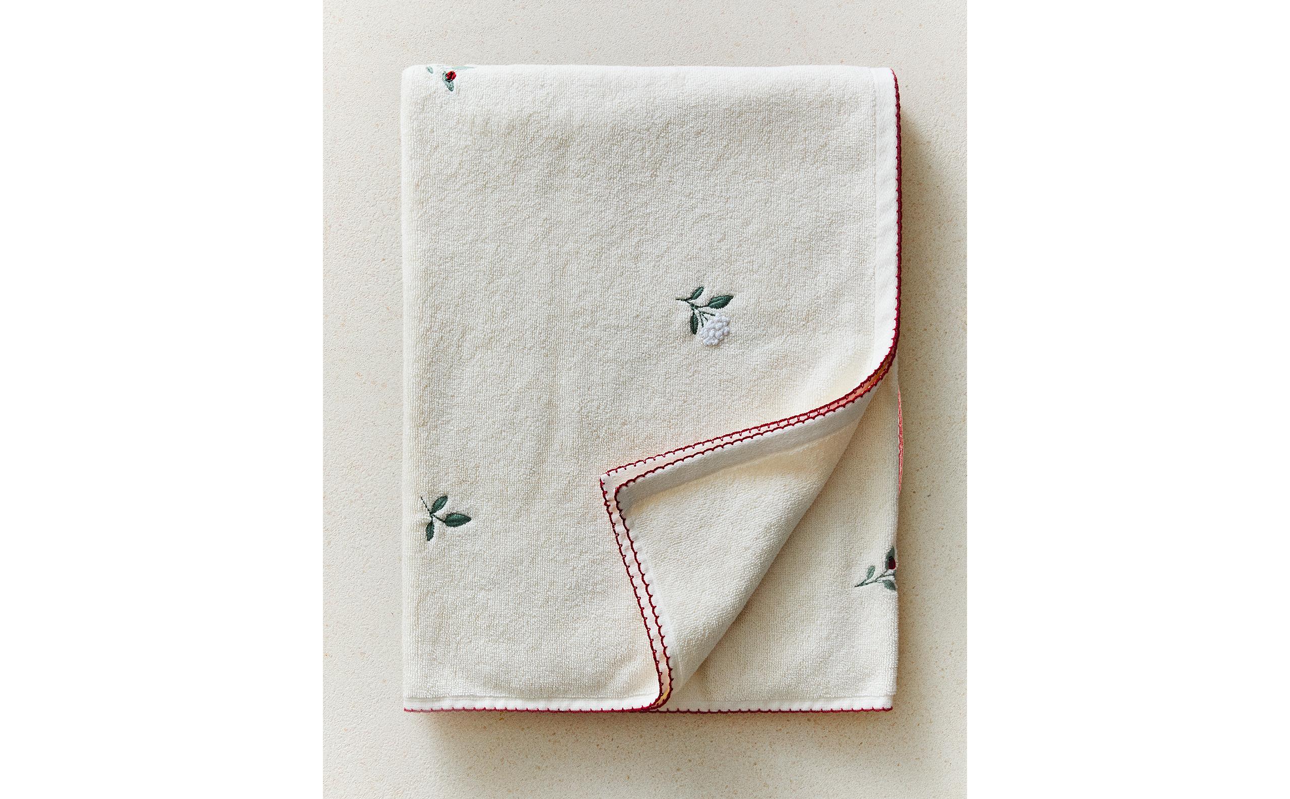 BATH TOWEL WITH FLORAL EMBROIDERY product thumbnail 9