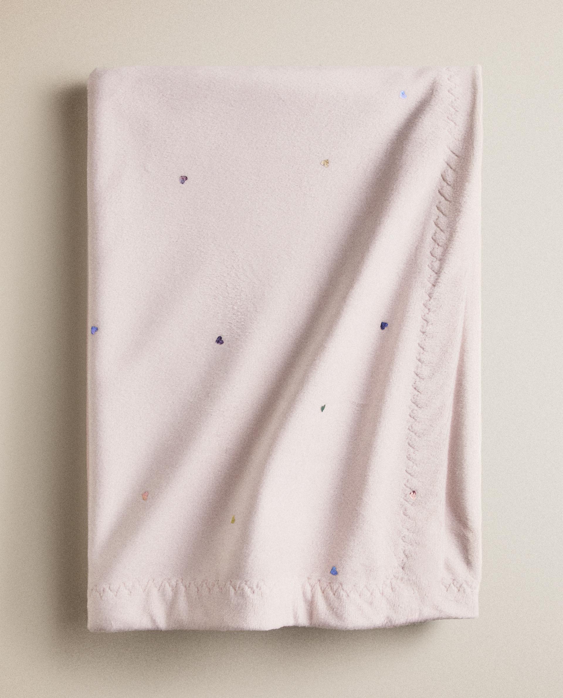 KIDS' HEART PRINT BLANKET | Zara Home Malta