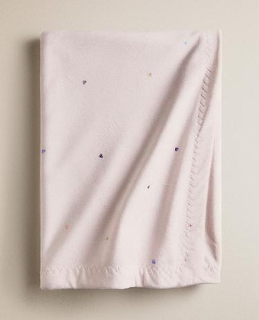 COUVERTURE ENFANT IMPRIMÉ COEURS