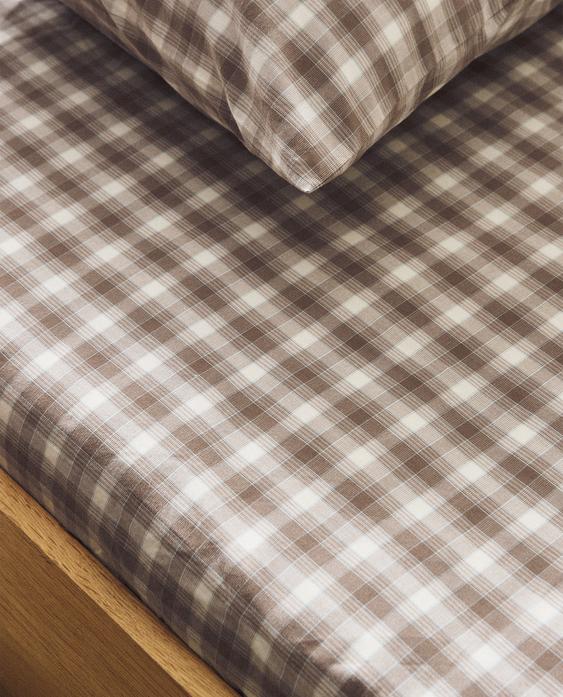 LENÇOL DE BAIXO INFANTIL DE FLANELA XADREZ