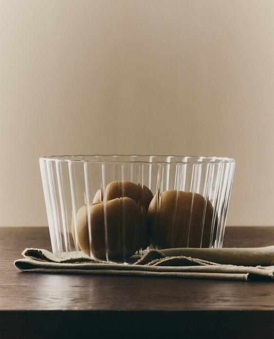 SALATSCHÜSSEL AUS BOROSILIKATGLAS MIT WELLEN SALATSCHÜSSEL AUS BOROSILIKATGLAS MIT WELLEN