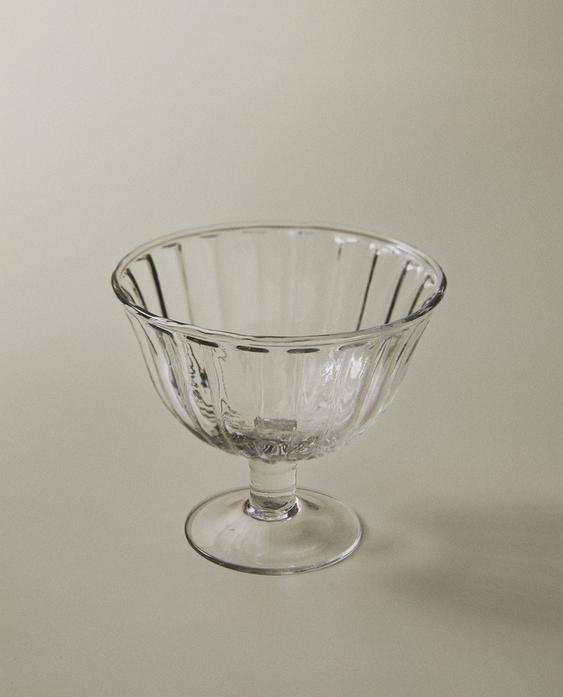 كوب للتحلية زجاجي مخطط