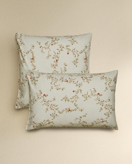 FUNDA ALMOHADA ESTAMPADO HOJAS