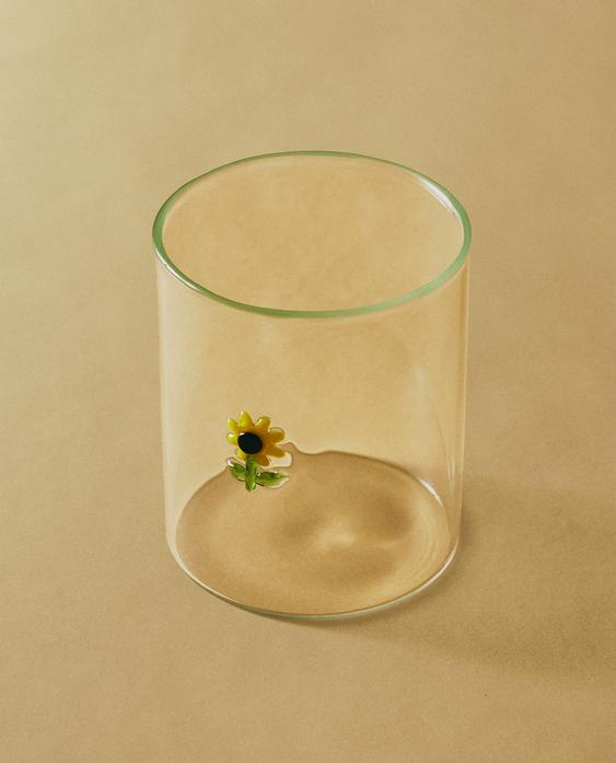 SUNFLOWER BOROSILICATE TUMBLER SUNFLOWER BOROSILICATE TUMBLER