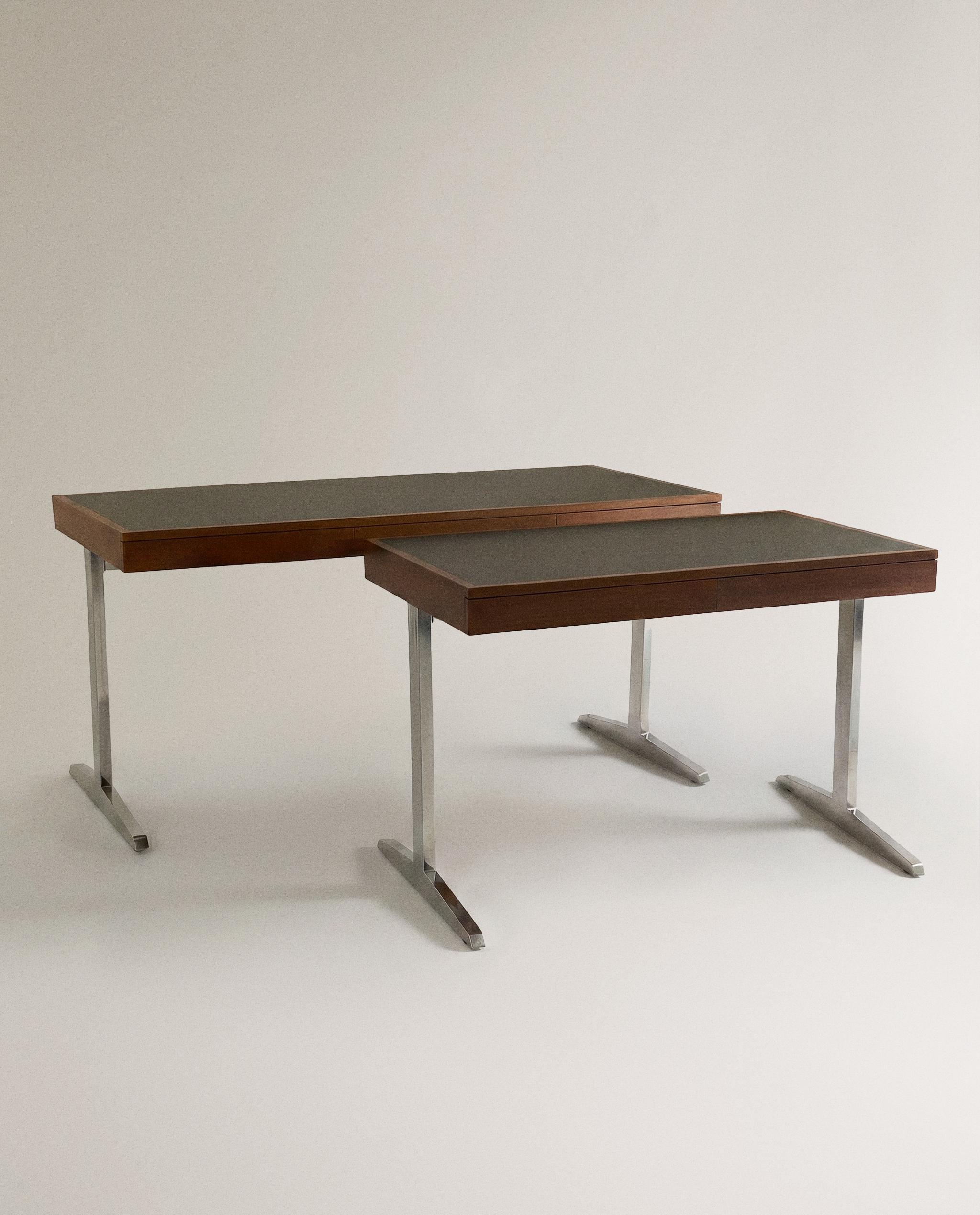 BUREAU BOIS PIEDS MÉTALLIQUES — Zara Home