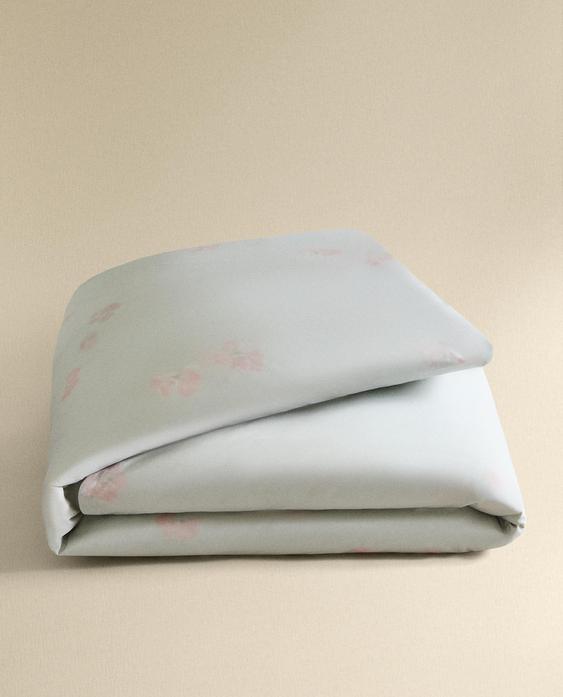 FLORAL DUVET COVER AND PILLOWCASE SET