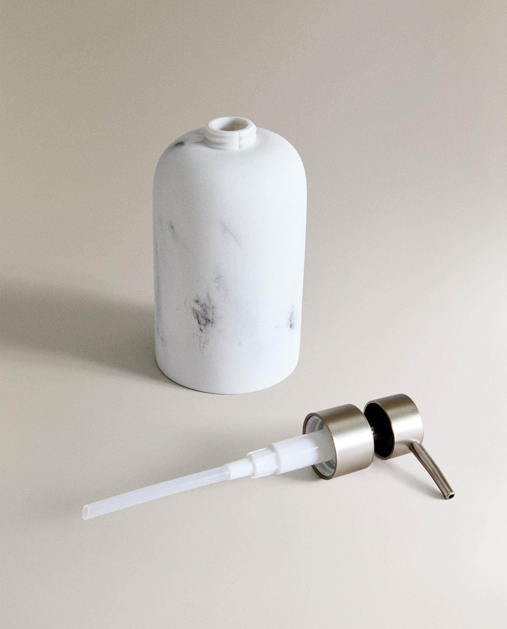 MARBLE-EFFECT BATHROOM SOAP DISPENSER