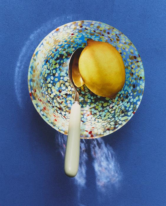 MULTICOLOURED SPECKLED GLASS BOWL