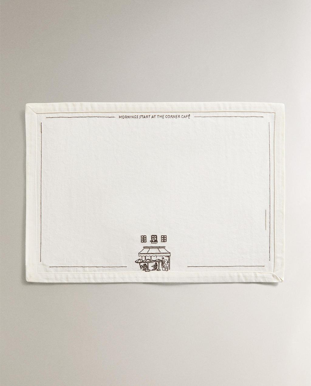 COTTON COFFEE SHOP PLACEMAT