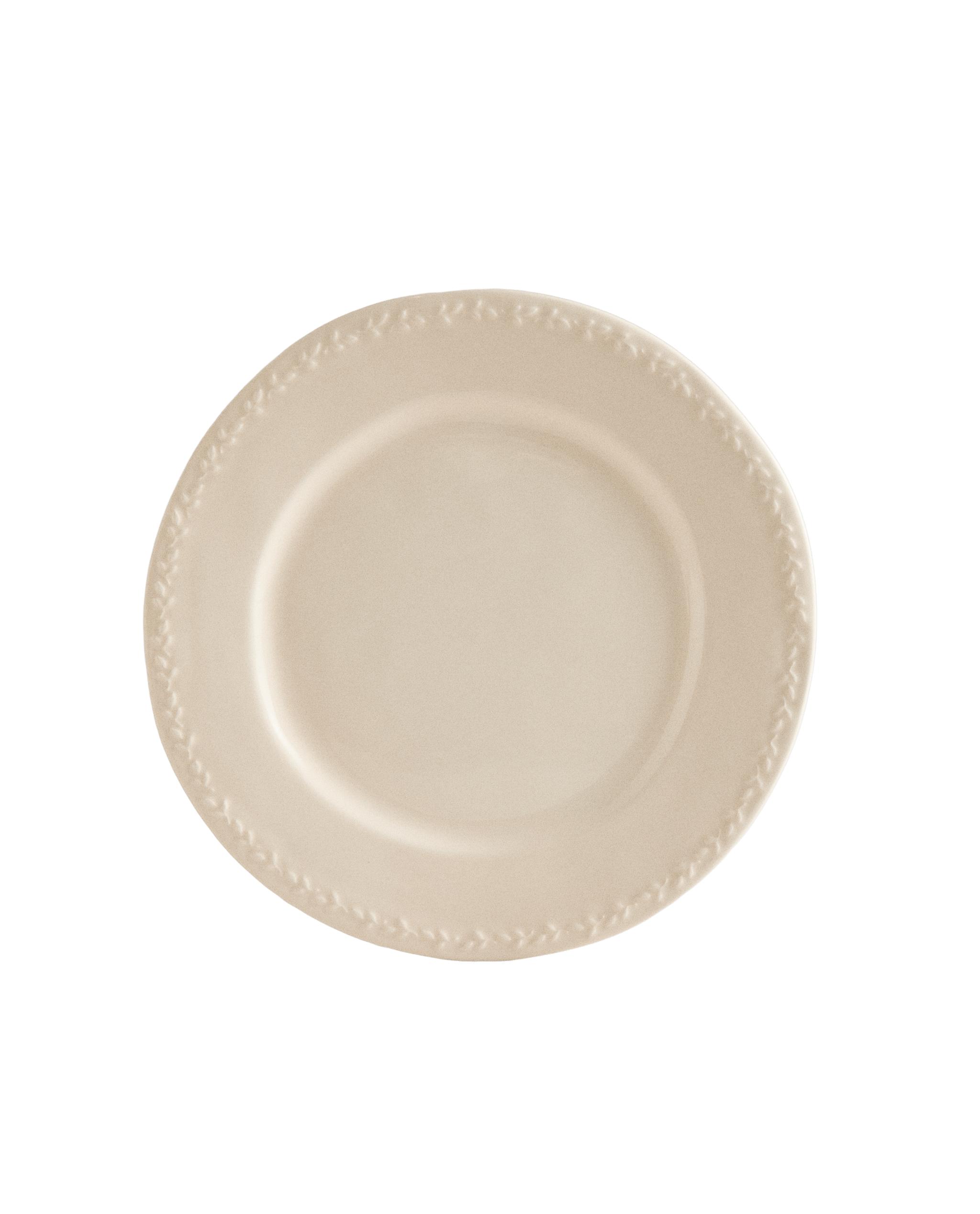 EARTHENWARE DINNER PLATE WITH RAISED-DESIGN EDGE product thumbnail 3