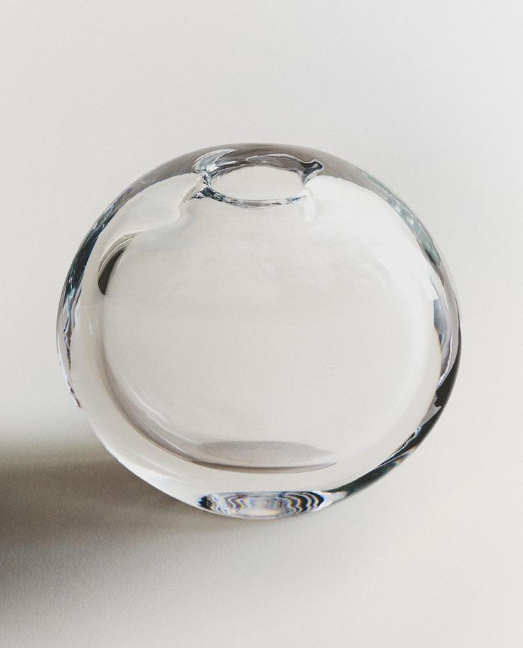BUBBLE-EFFECT GLASS VASE