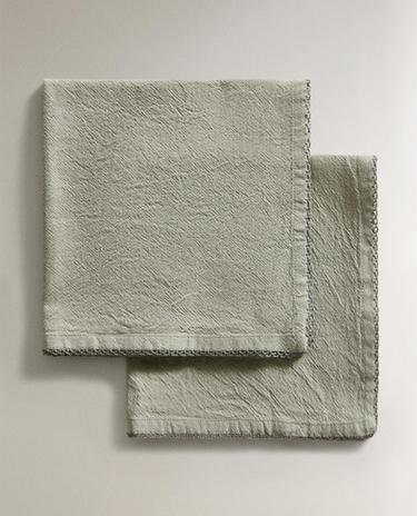 PACK SERVILLETAS HILO TINTADO LISAS (PACK DE 2)