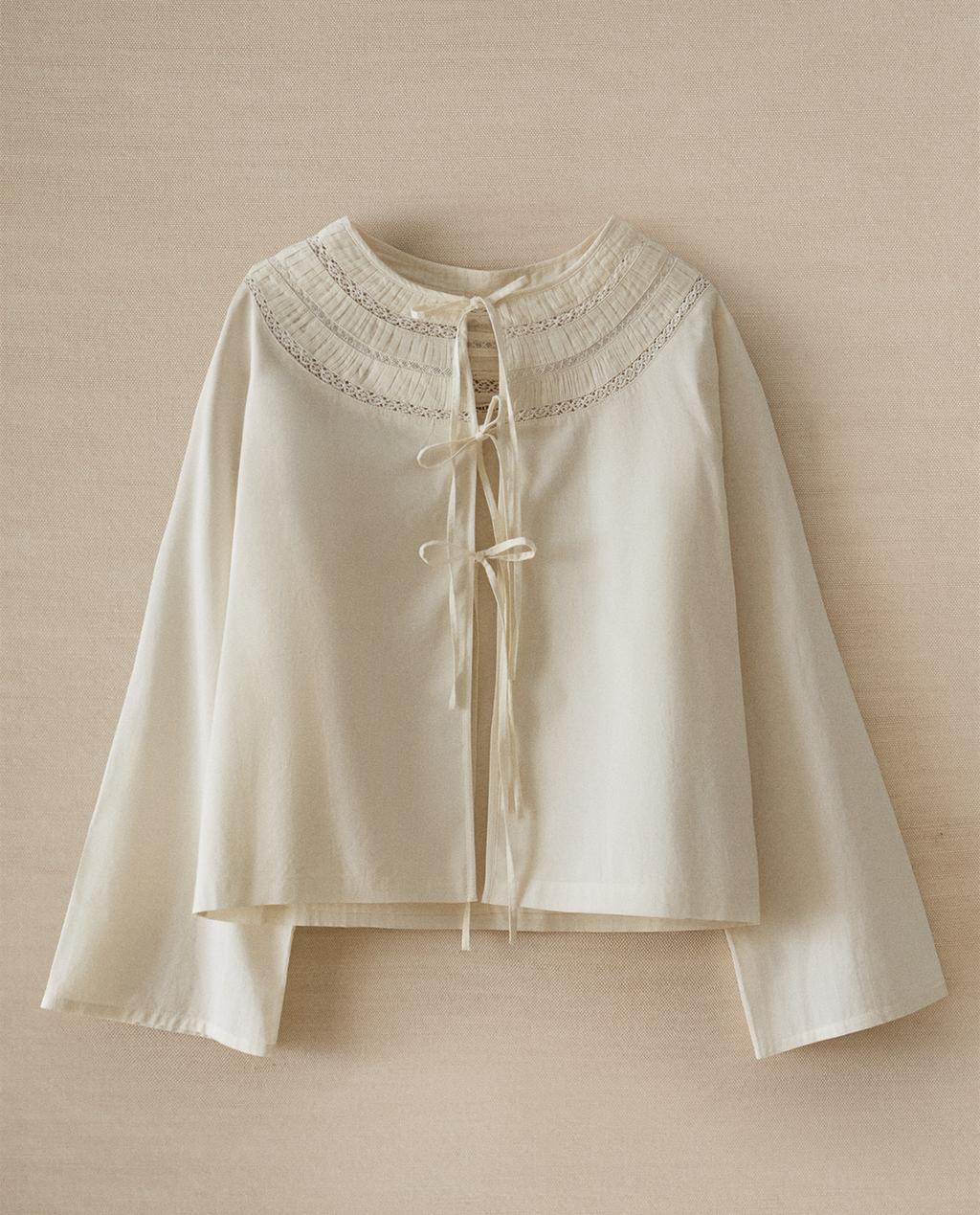 SHIRT WITH PLEATED COLLAR SHIRT WITH PLEATED COLLAR