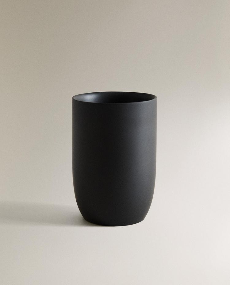 BICCHIERE PORTASPAZZOLINI RESINA NERO