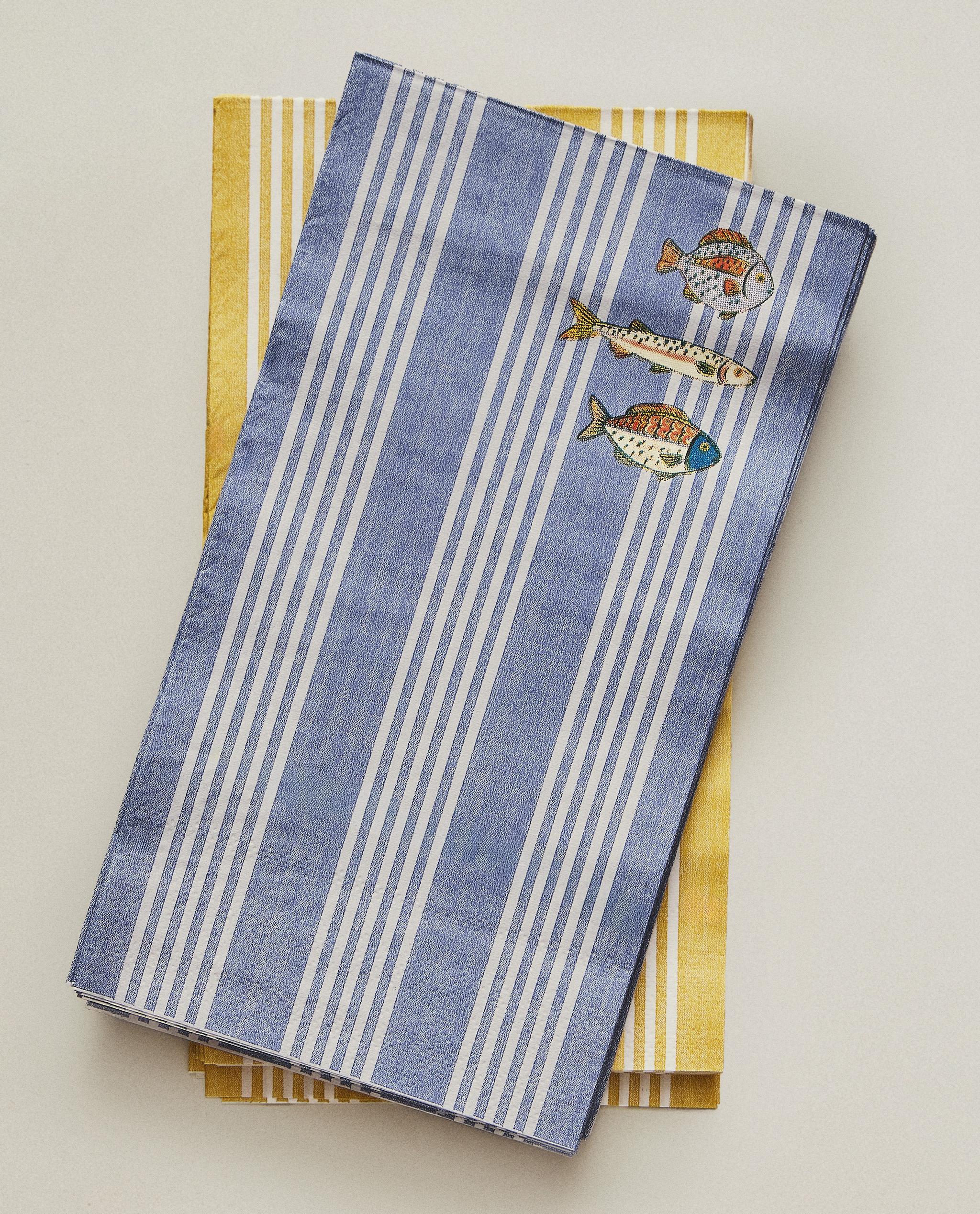 PACK OF FISH PRINT PAPER NAPKINS (PACK OF 30) product thumbnail 7