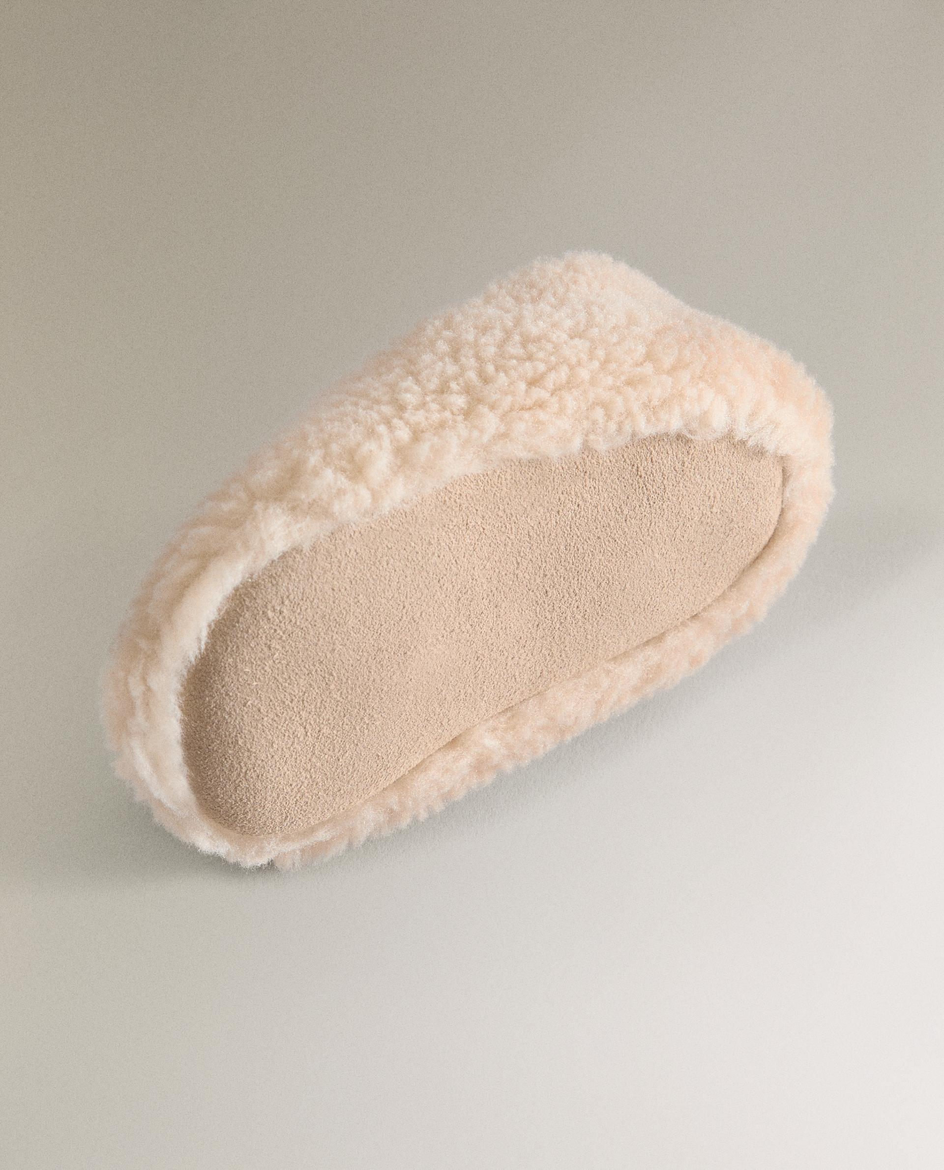 FAUX SHEARLING BALLERINAS