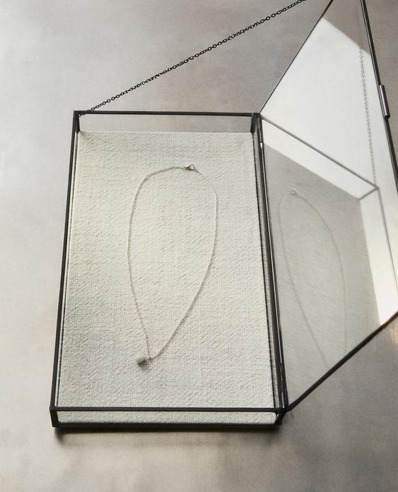 BOÎTE À BIJOUX CONTOUR MÉTAL NOIR BOÎTE À BIJOUX CONTOUR MÉTAL NOIR